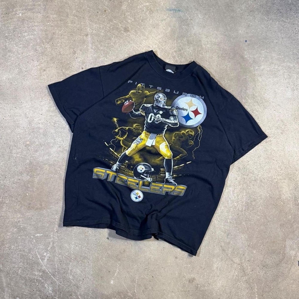 Vintage Y2K jumbo print Pittsburgh Steelers graphic t shirt Size XL